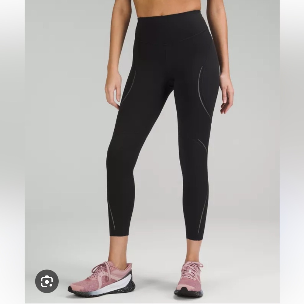 Lululemon base pace 25” running tights black reflective 2